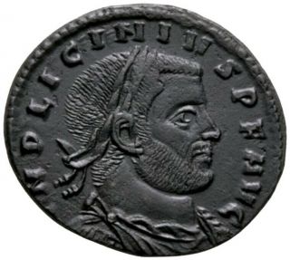 Licinius (318 Ad) Extremely Rare Follis.  Rome Ma 2458