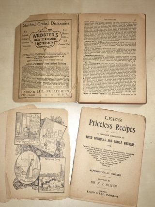 (1895) Lee ' s Priceless Recipes 3000 Home Farm Workshop RARE Antique Wrap book 4