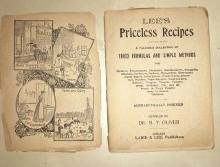 (1895) Lee ' s Priceless Recipes 3000 Home Farm Workshop RARE Antique Wrap book 5