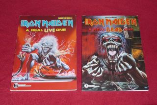 Learn Iron Maiden 2 Rare Out Of Print Guitar Tab Song Books Real Live / Dead One