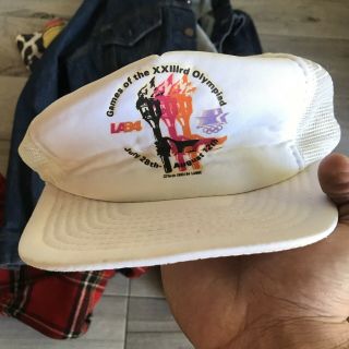 Rare Vintage 1984 Los Angeles Olympics Torch Lighting Hat