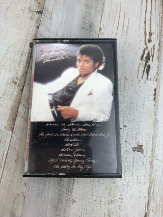 Michael Jackson " Thriller " (cbs 1982) Cassette Tape Rare Vintage