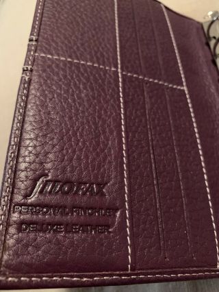 Rare Personal Size Finchley Filofax in Imperial Purple 4