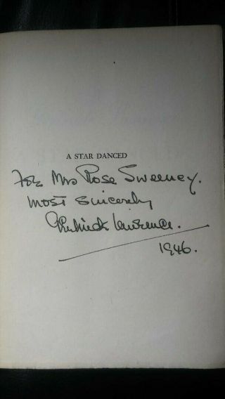 1945 A Star Danced Gertrude Lawrence Rare Signed 1st Edition Theater Biography