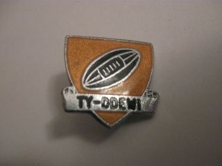 Rare Old Ty - Ddewi Rugby Union Football Club Enamel Brooch Pin Badge (cs)