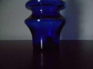Cobalt Blue Christmas Tree wine bottle Albiger Petersberg Germany rare with tag 5