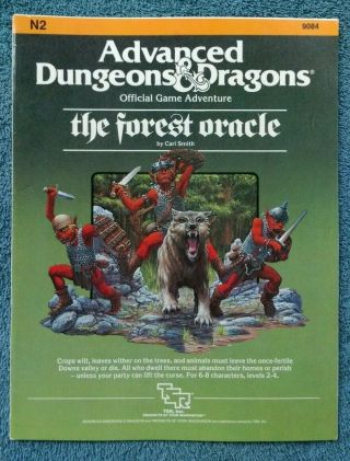 Adventure Module N2 The Forest Oracle By Carl Smith Advanced D&d 1984 Rare Tsr