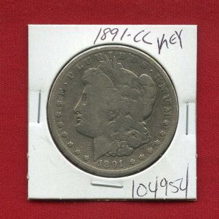 1891 Cc Morgan Silver Dollar 104954 Good Detail Coin Us Rare Key Date