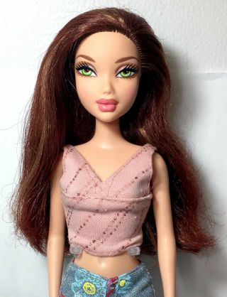 My Scene Un - Fur - Gettable Rare Green Eyes Chelsea Barbie Doll Red Hair Mattel Htf