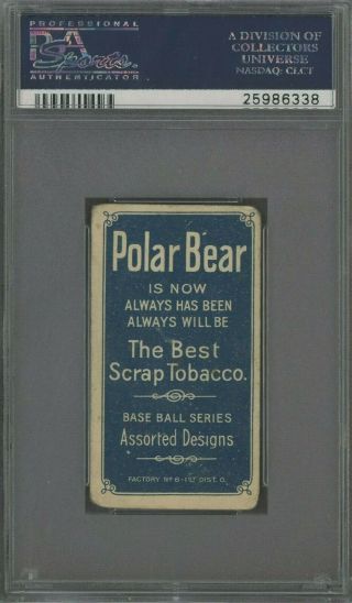 T206 Frank LaPorte Polar Bears RARE BACK PSA 2.  5 GOOD, 2