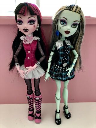 Monster High Draculaura And Frankie Stein Scary Doll First Wave Rare