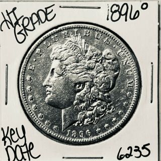 1896 O Morgan Silver Dollar Coin 6235 Rare Key Date