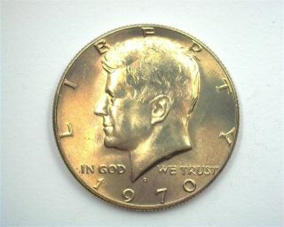 1970 - D Kennedy Silver 50 Cents Gem,  Uncirculated,  Rare This