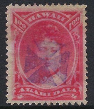 Hawaii 49 Gem With Rare Small Size Opium Cancel 1886