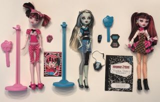 Monster High Draculaura Frankie Stein School’s Out Forbidden Love Mattel Rare