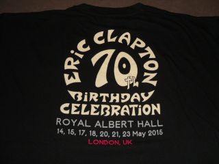 Eric Clapton Rare Slowhand Xl Tour Shirt Royal Albert Hall 70th Birthday Concert