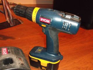 Ryobi Power Drill P206 With Charger And Extra Battery Pack Rarely