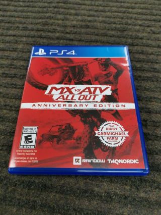 Mx Vs Atv All Out Anniversary Edition Ps4 Playstation 4 Rare