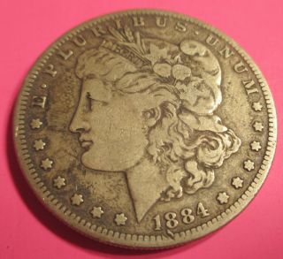 Rare 1884 - S Morgan $1 Silver Dollar Coin San Francisco Key Date