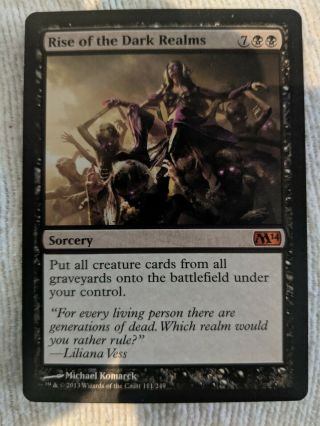 1x Rise Of The Dark Realms - Mtg - M14 - Mythic Rare - Lightly Played