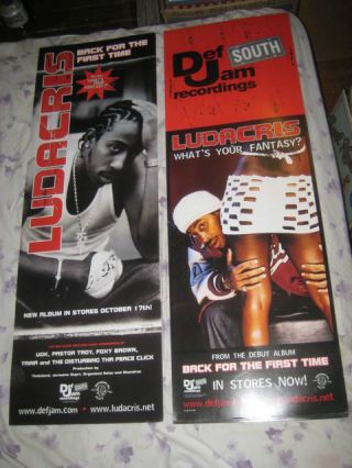 Ludacris - (back For The First Time) - 1 Poster Flat - 12x35 - 2 Sided - Nmint - Rare