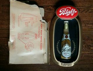 Rare Vintage Blatz Beer Hanging/table Top Beer Sign Milwaukee 
