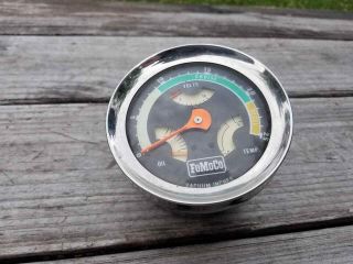 Rare Ford FoMoCo 4 - in - 1 Vacuum Gauge Oil Temp Volts Shelby HiPo 1966 1967 1968 5