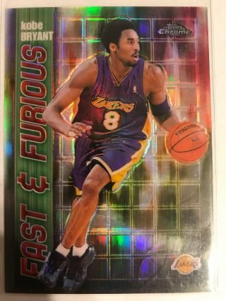 02 03 Topps Chrome Fast And Furious Refractor Ff06 Kobe Bryant Rare 