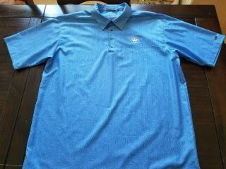Rare Tiger Woods Golf Polo Shirt Dri - Fit Hawaii Blue Pullover Waialae Country Xl