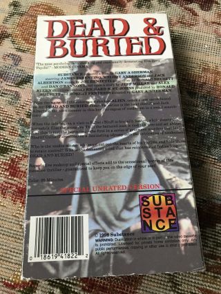 Dead & Buried VHS rare horror zombies Substance 2