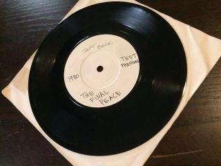 Jeff Beck 45 Rare Test Press White Label The Final Peace 1980 Vg,  Vinyl