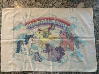 Vintage 1984 G1 My Little Pony MLP Twin Bed Sheet Set Fitted/pillow RARE HTF EC 2