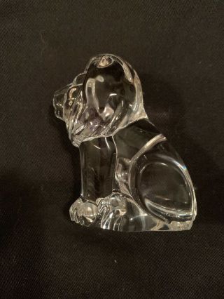 Rare Steuben Art Glass Lion Paperweight Hand Cooler