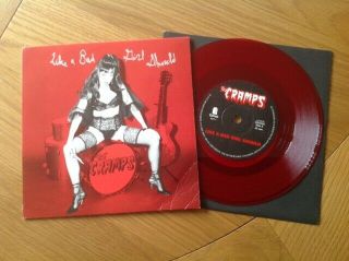 The Cramps Like A Bad Girl Rare Orig Red Vinyl 7 " Ps Punk Psychobilly Misfits