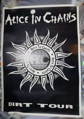 Rare 1992 Alice In Chains Dirt Tour Poster (24 " X34 ")