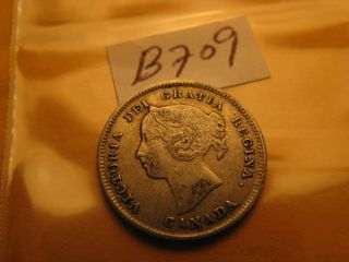 1893 Canada Rare Five Cent 5 Cent Coin Id B709.