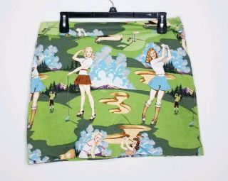 Loudmouth Size 14 Golfing Men & Women Golf Course Skirt Skort Rare