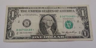 Rare 2006 B Series Star Note 1 Dollar Bill Only 320k Made B06756489