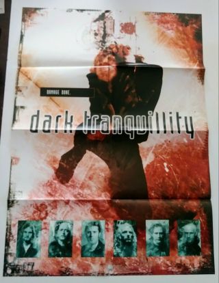 Dark Tranquillity.  Damage Done Promo Poster.  Very Rare Large 23.  5x32.  5