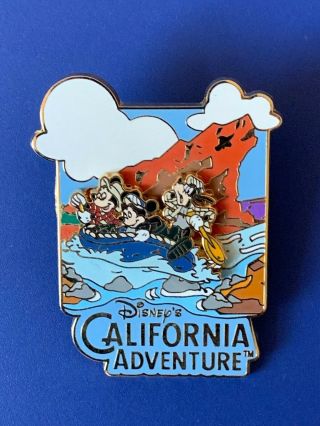 2003 Disney Pin - Mickey Mouse,  Minnie & Goofy Riding Grizzly Peak Rapids - Rare