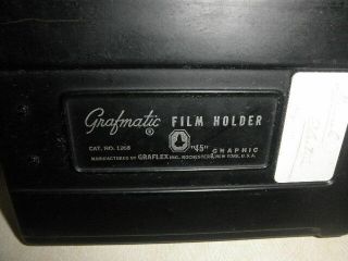 RARE Graflex Grafmatic ' 45 ' 4x5 Film Holder w/6 - Septums,  1268 & 6