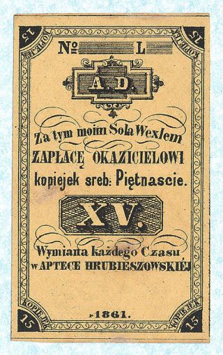 Poland 10 Kopeks 1861 Nl Aunc Rare