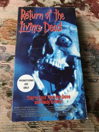 Return Of The Living Dead Vhs Rare Horror Zombies Screener