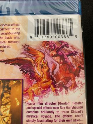 Golden Voyage of Sinbad Blu - ray Twilight Time 1973 LE OOP RARE - ; 6