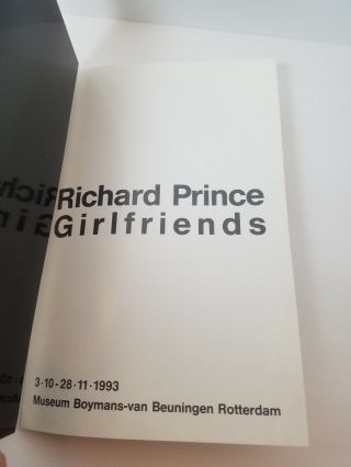Rare Richard Prince Girlfriends Book 3 - 10 - 28 - 11 1993 2