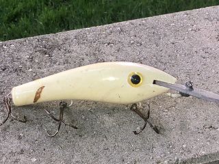 2000 Parrywinkle Periwinkle SIGNED RARE WHITE PERCH CRANKBAIT MUSKY LURE 2