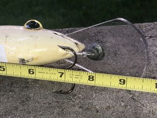 2000 Parrywinkle Periwinkle SIGNED RARE WHITE PERCH CRANKBAIT MUSKY LURE 6