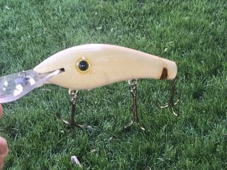 2000 Parrywinkle Periwinkle SIGNED RARE WHITE PERCH CRANKBAIT MUSKY LURE 8