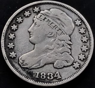 1834 Capped Bust Dime 10c Rare Early Dime Better Grade 5293