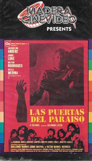 Las Puertas Del Paraiso (vhs) Rare 1971 Mexi Crime Clamshell